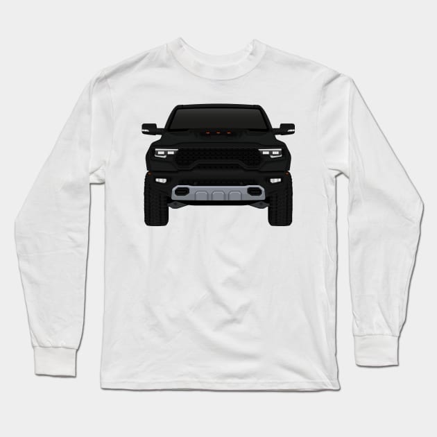 Ram Black + Black Long Sleeve T-Shirt by VENZ0LIC